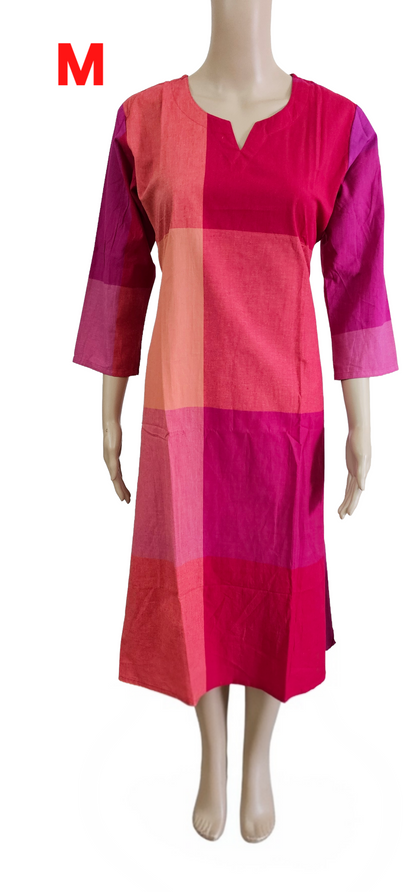 Women Kurti Top | Aline cut Big checks patterns | only kurti top | MADRASCHECKS