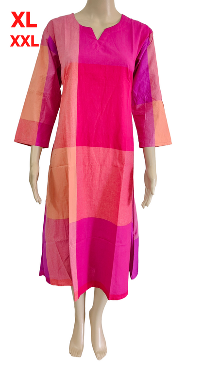 Women Kurti Top | Aline cut Big checks patterns | only kurti top | MADRASCHECKS