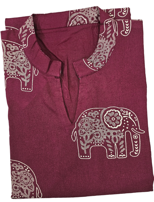 Women Kurti | Majitha with elephant motif| Only Kurti