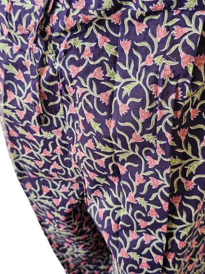 Women kurti with pant and dupatta | Straight cut | Dark Purple like Jamun fruit Skin l cottonlove