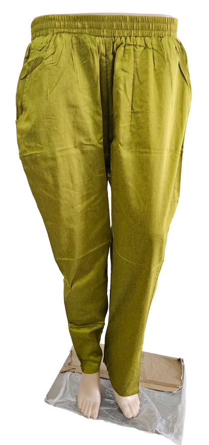 Women kurti with pant and dupatta | Straight cut Navy blue with green (Neck pattern 1) l silkcotton
