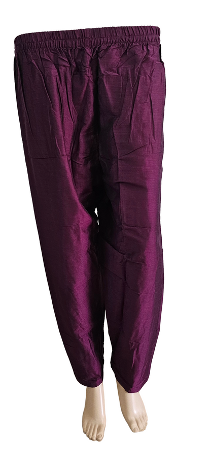 Women kurti with pant | Straight cut | Burgundy maroon Rawsilk set | B4013