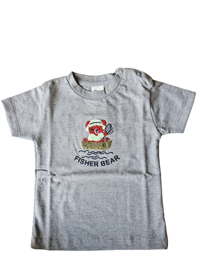 Kids full pant set | Fisherbear in grey