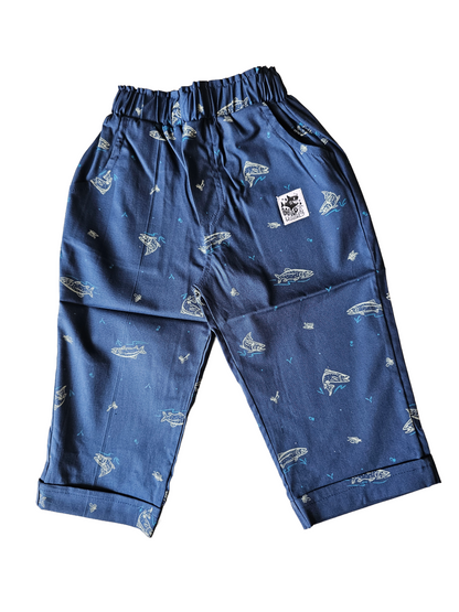 Kids full pant set | Fisherbear in grey