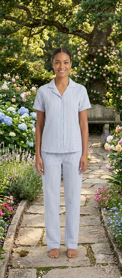 Women Collared Co-ord  shirt Pant set | Bluelines in white
