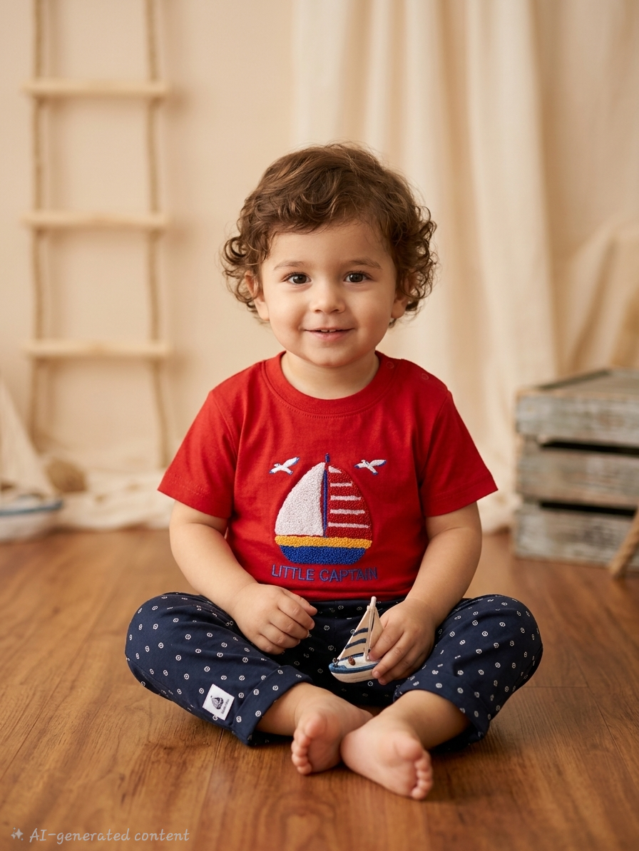 Kids full pant set | Little captain