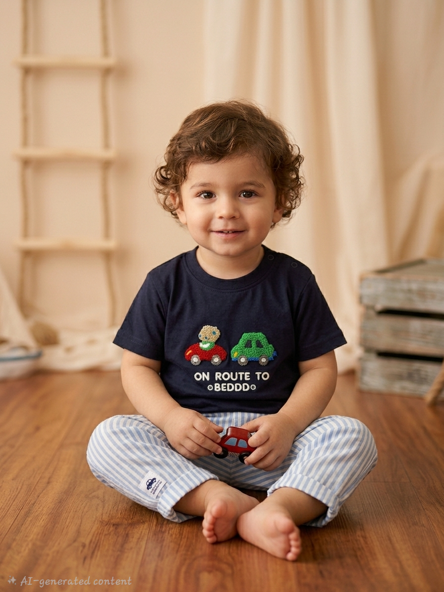 Kids full pant set | On Route to Navy