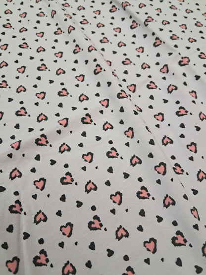 Cotton Frocks  | Pink hearts in light purple lavender