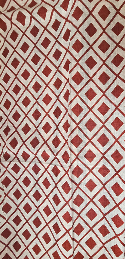 Mul Mul Cotton Saree | Tree bhutta in brick 1