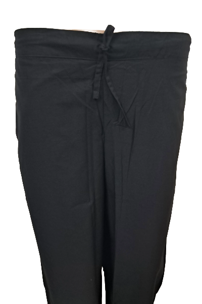 Women's Plain Poplin Palazzo Pants | Black color