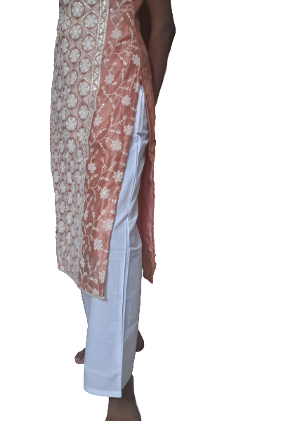 Women's Plain Poplin Palazzo Pants | White color