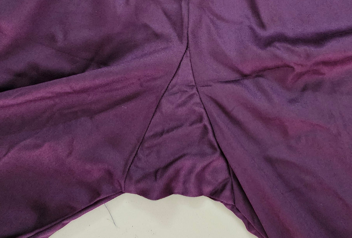 Women kurti with pant and dupatta | Purple with embroidery in Gajji Silk