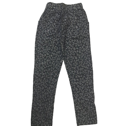 Girls Pants | Jeggings | Black glittery Leopard print