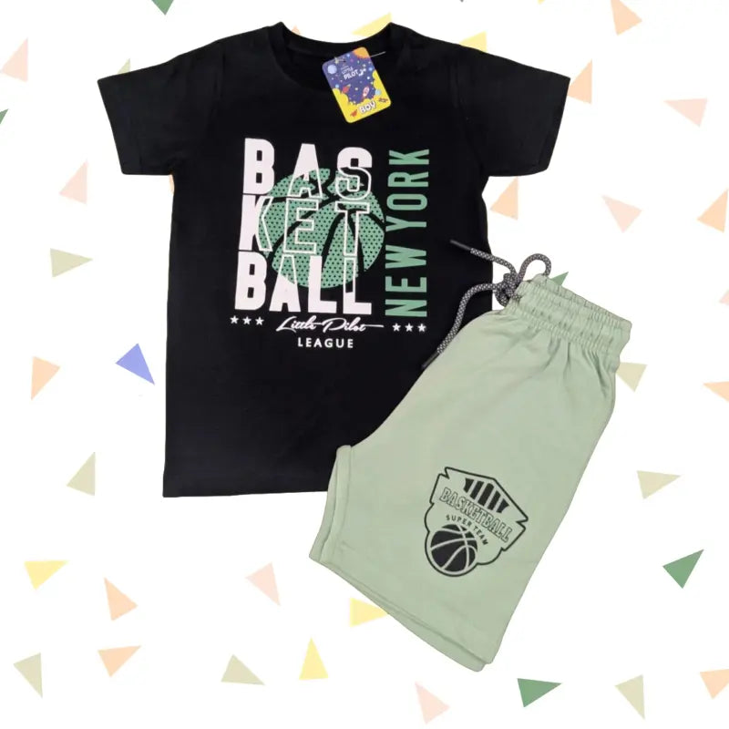T-shirt with Shorts sets| BSET | Basket ball print