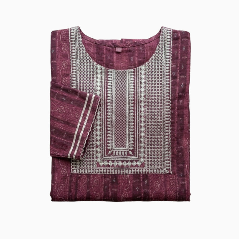 Women Anarkali | Beetroot color with zari embroidery