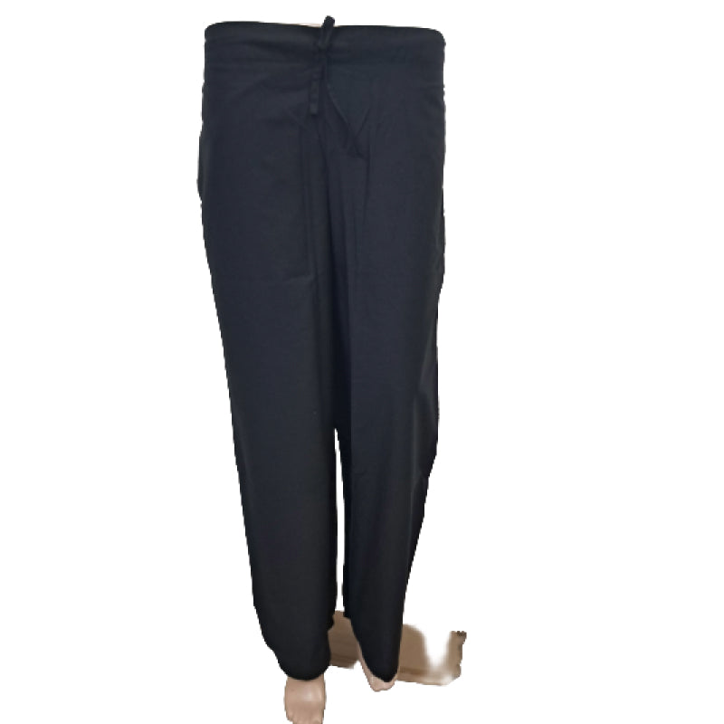 Women's Plain Poplin Palazzo Pants | Black color