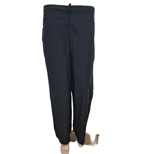 Women's Plain Poplin Palazzo Pants | Black color