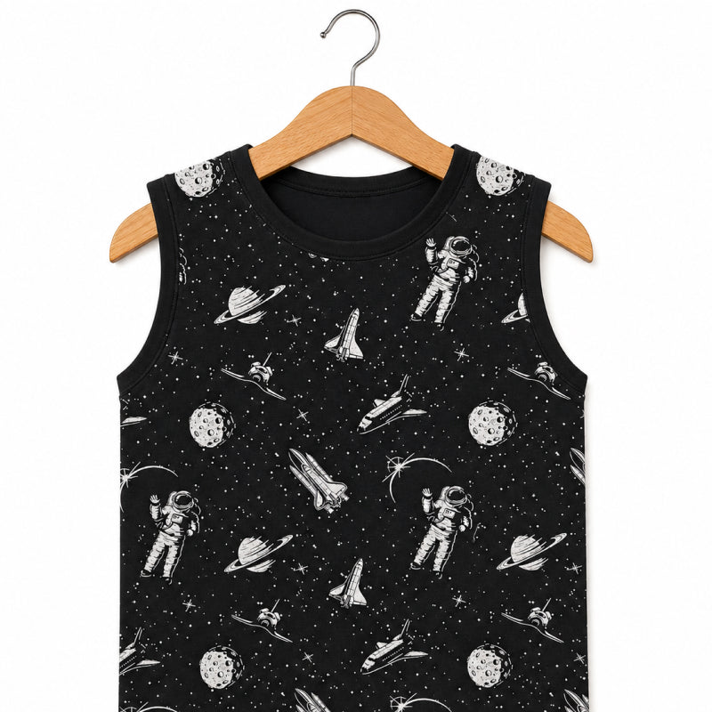 Sleeveless T-Shirt | SLT | Space print