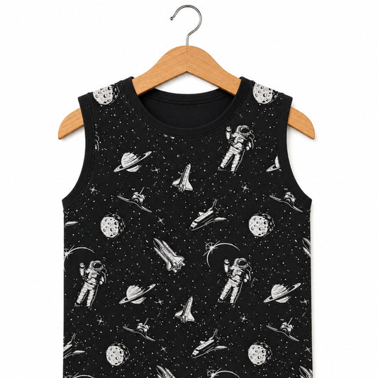 Sleeveless T-Shirt | SLT | Space print