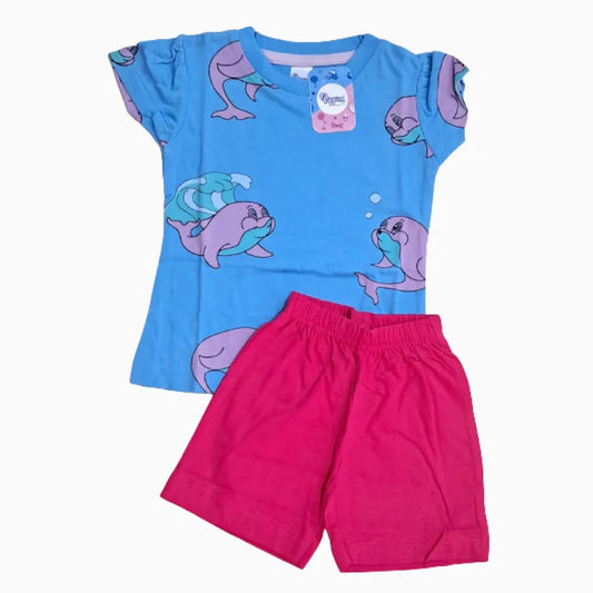 Girls Shorts Set - Dolphin