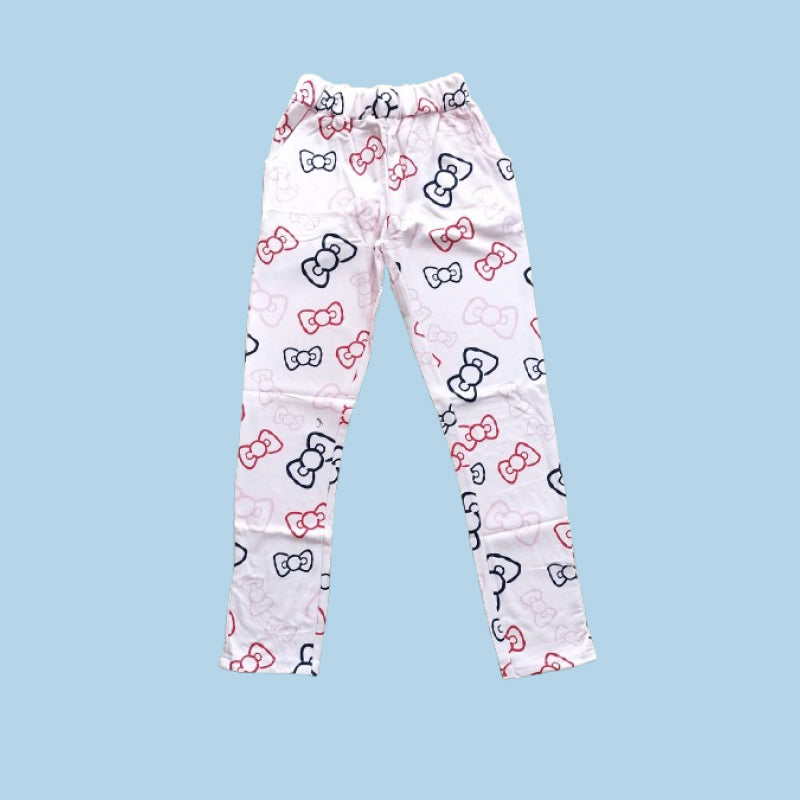 Girls Pants | Bow print