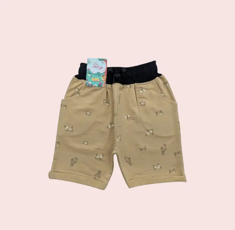 Girls Shorts | Brown dog