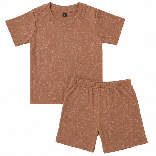 T-shirt with shorts co-ord sets| Interlock Fabric | COORDSET| BSS| Animation print