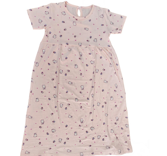 Cotton Frocks  | Bunny in Peachish cream color