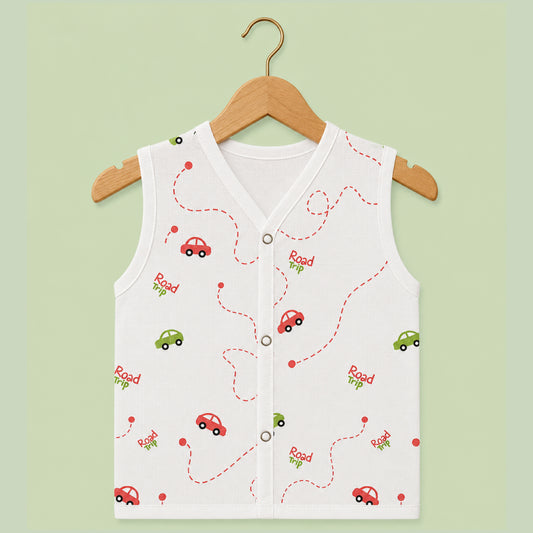Baby Muslin T-Shirt |  Button Jabla Car roadtrip