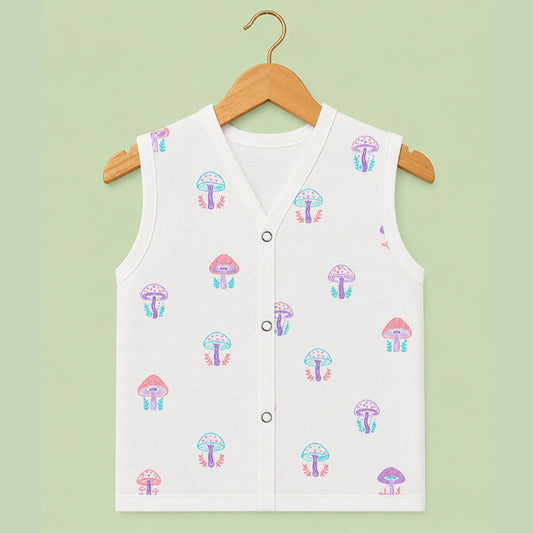 Baby Muslin T-Shirt |  Button Jabla Mushroom