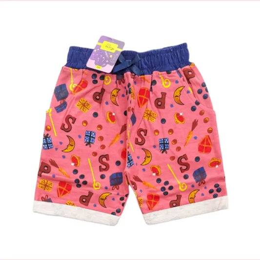 Girls Shorts | Carrot pint with gifted theme print