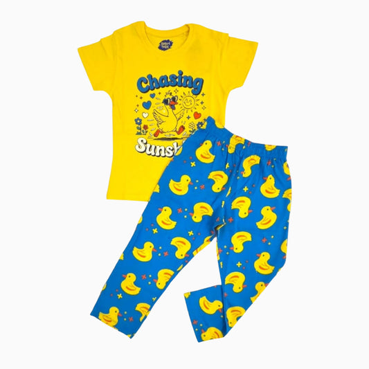 Girls Premium Pant Set | Chasing sunshine