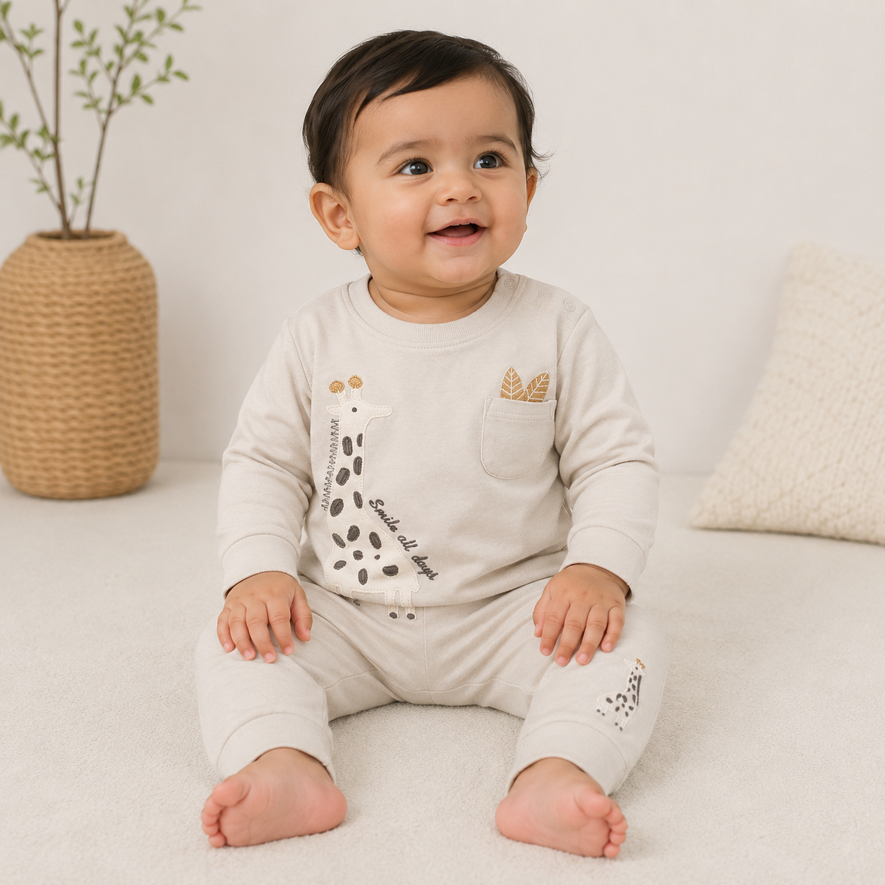 Baby Pant Set | Grey 3 piece combo set | Full Sleeve Combo Set