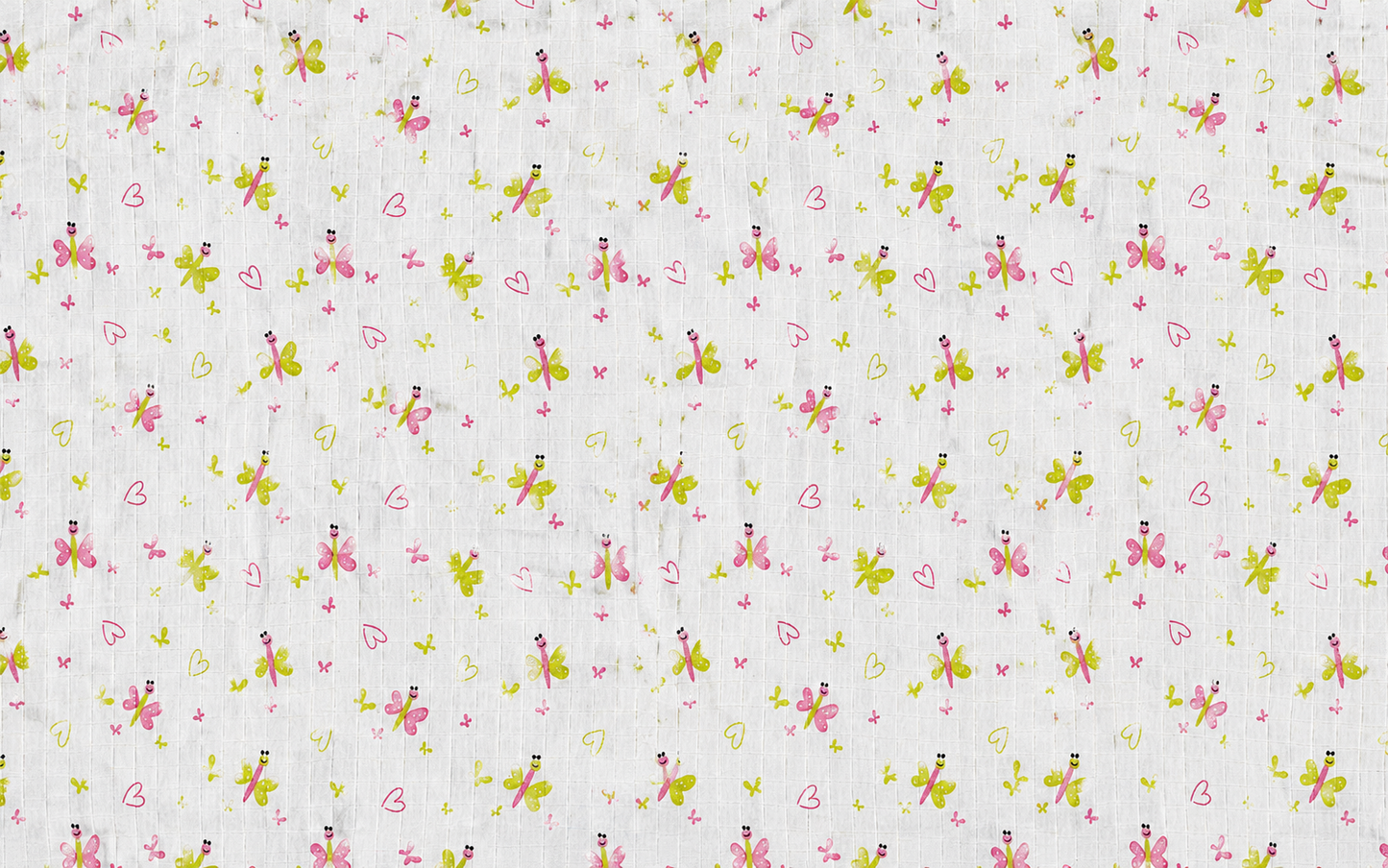 Muslin Swaddle | Pink Green Butterflies