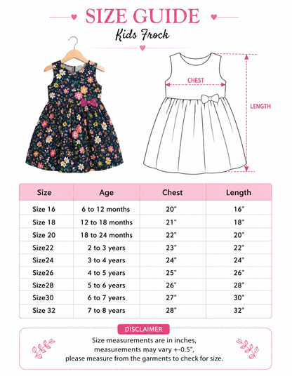 Premium Frocks | Multicolor frock Sky blue