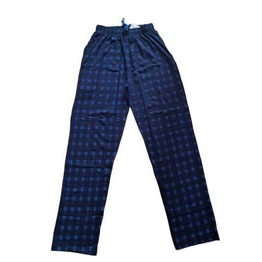 Women Pyjama Pant |Checks in navy and light blue