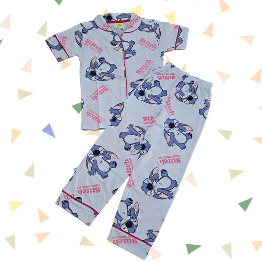 Kids Night Pant Set | Stich print