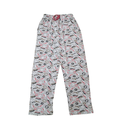 Women Pyjama Pant |Circles and lines in light grey