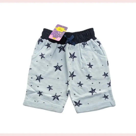 Girls Shorts | Dark navy blue stars in light blue