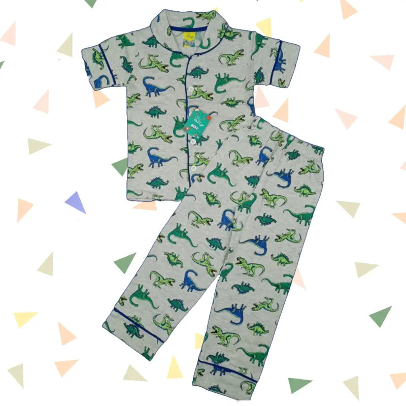 Kids Night Pant Set | Dino print