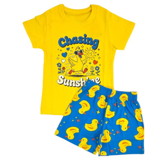 Girls Premium Shorts Set | Chasing Sunshine