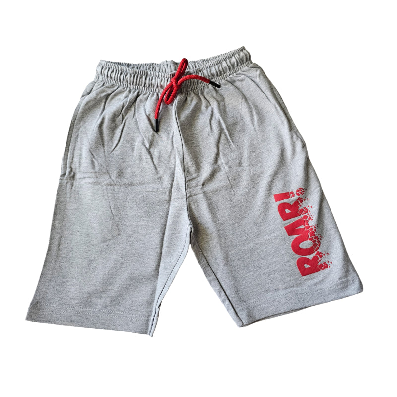 Boys Shorts | Grey ROAR print