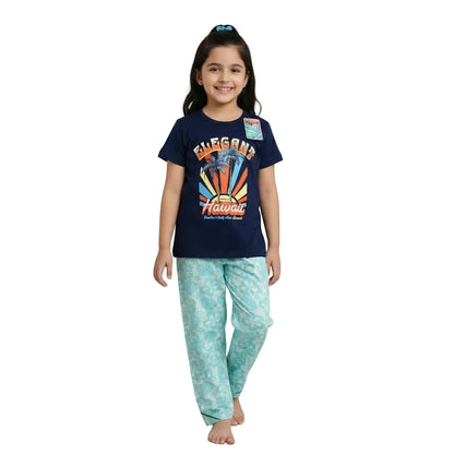 Girls Pant Set | Elegant print