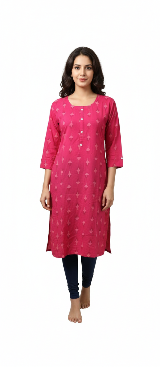 Women Kurti | Pink Arrow print  Only Kurti