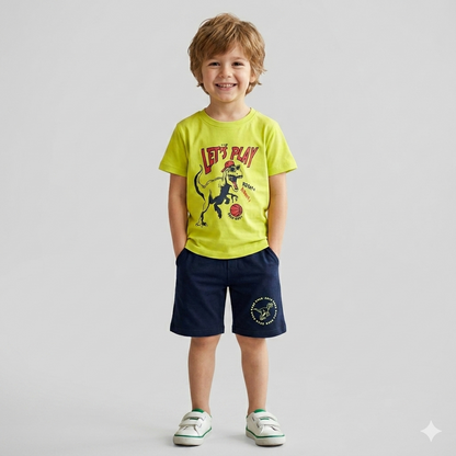Premium| T-shirt with Shorts sets| BSET | Lets play print