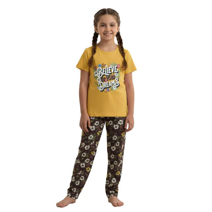 Girls Pant Set | Believe in your dreams