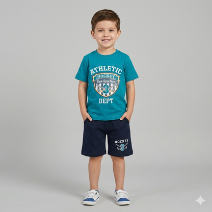 Premium | T-shirt with Shorts sets| BSET | Athletic print