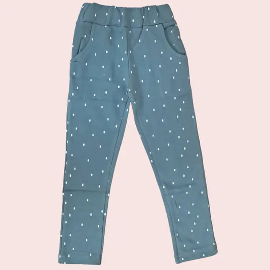 Girls Pants | Green with dots
