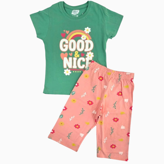 Premium Girls Capri Set | Green good nice