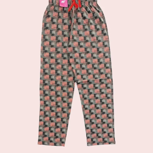 Women Pyjama Pant | Multicolor lines in grey and black | WPYJAMA